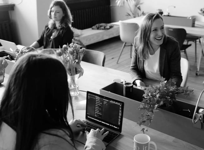 a picture of women coding